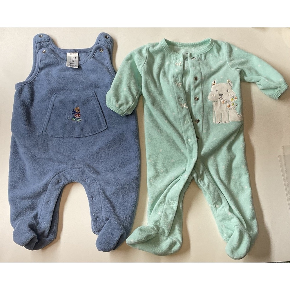 Baby Boy Clothes Lot of 6 Pcs Variety Shirts 0-3 mths Coats Overalls Winter Fall
